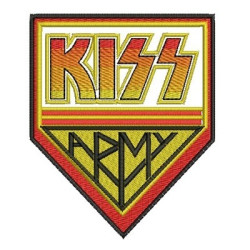 Matriz De Bordado Kiss Army Escudo