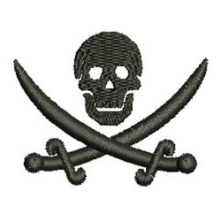 Matriz De Bordado Caveira Pirata