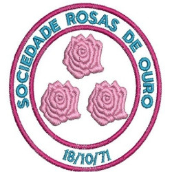 Diseño Para Bordado Sociedade Rosas De Ouro 8,5 Cm