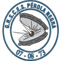 Diseño Para Bordado G.r.s.c.e.s. Pérola Negra