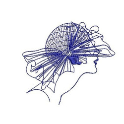 Diseño Para Bordado Perfil Femenino