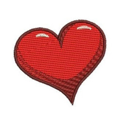 Embroidery Design Heart Shadowed
