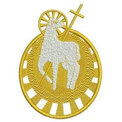 Embroidery Design Golden Lamb