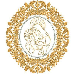 Embroidery Design Mary And Jesus 2