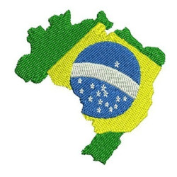 MAP OF BRAZIL 6 CM TOURISM