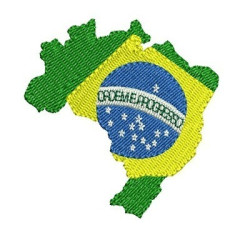 Embroidery Design Map Of Brazil 6 2 Cm