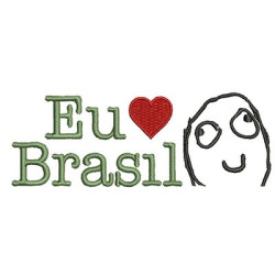 Embroidery Design Memes I Love Brazil