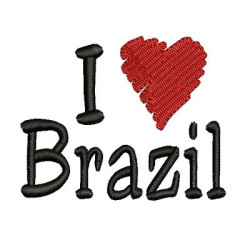 Matriz De Bordado I Love Brazil