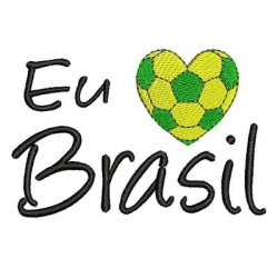 Embroidery Design I Love Brazil
