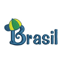 Matriz De Bordado Brasil Com Boné