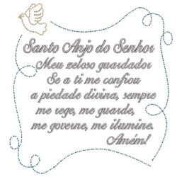 Matriz De Bordado Oração Santo Anjo 2