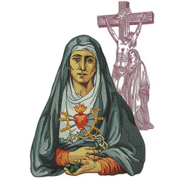 Matriz De Bordado Ns Das Dores Com Jesus Crucificado 1