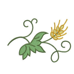 Embroidery Design Wheat Leaves And 10 Cm