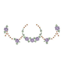 Matriz De Bordado Arco Em Flores