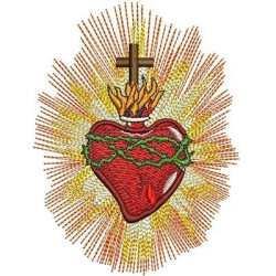 Matriz De Bordado Sagrado Coração De Jesus 12 Cm