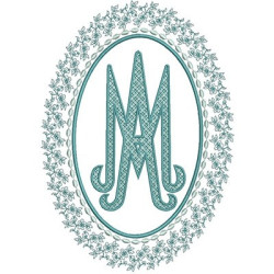 Matriz De Bordado Medalha Mariana 6