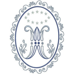 Matriz De Bordado Medalha Mariana 9