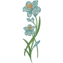 Embroidery Design Lilies 30 Cm