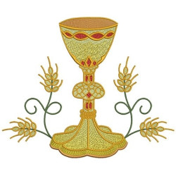 Embroidery Design Goblet With Wheat 25 Cm
