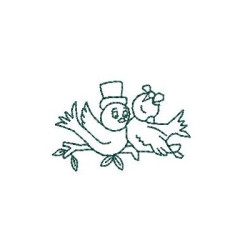 Diseño Para Bordado Aves De Doble