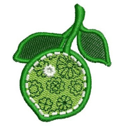 Embroidery Design Decorated Lime