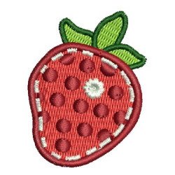 Embroidery Design Strawberry Decorated