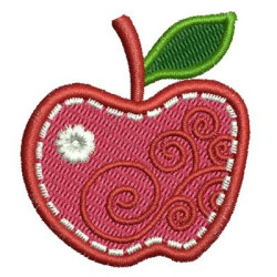 Embroidery Design Apple Decorated