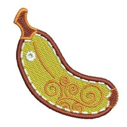 Embroidery Design Banana Decorated