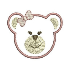 Embroidery Design Face Bear 5 Cm