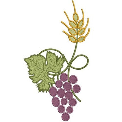 Embroidery Design Wheat & Uva 19 Cm