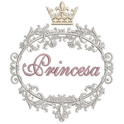 Embroidery Design Princess Frame Provence