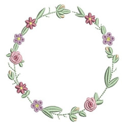 Matriz De Bordado Moldura Floral