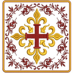 Matriz De Bordado Conjunto De  Alfaias Cruz  60