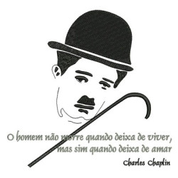Matriz De Bordado Charles Chaplin Frase