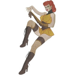 Embroidery Design Pinup