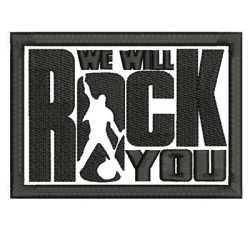 Matriz De Bordado We Will Rock You