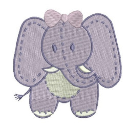 Matriz De Bordado Elefante Grande
