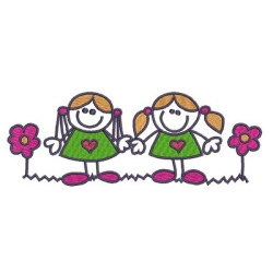 Embroidery Design Little Girls