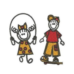 Matriz De Bordado Menino & Menina