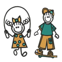 Matriz De Bordado Menino & Menina G