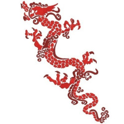 Matriz De Bordado Dragão Oriental Menor