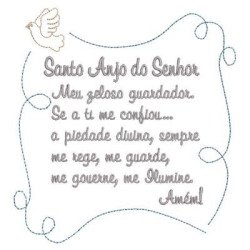 Diseño Para Bordado ángel Santa Oración