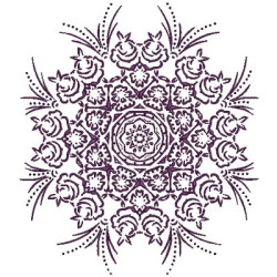 Embroidery Design Floral Medium