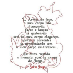 Embroidery Design Prayer To Saint George