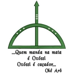 Diseño Para Bordado Saludo A Oxóssi