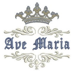 Matriz De Bordado Ave Maria 2 Menor