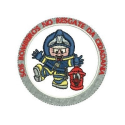 Diseño Para Bordado El Rescate Del Bombero