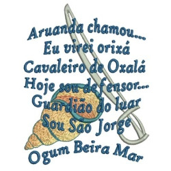 Diseño Para Bordado Ogun Junto Al Mar
