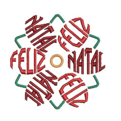 Matriz De Bordado Flor Feliz Natal