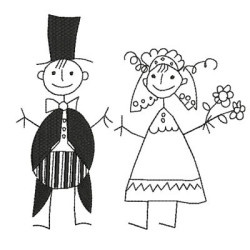 Matriz De Bordado Casal De Noivos